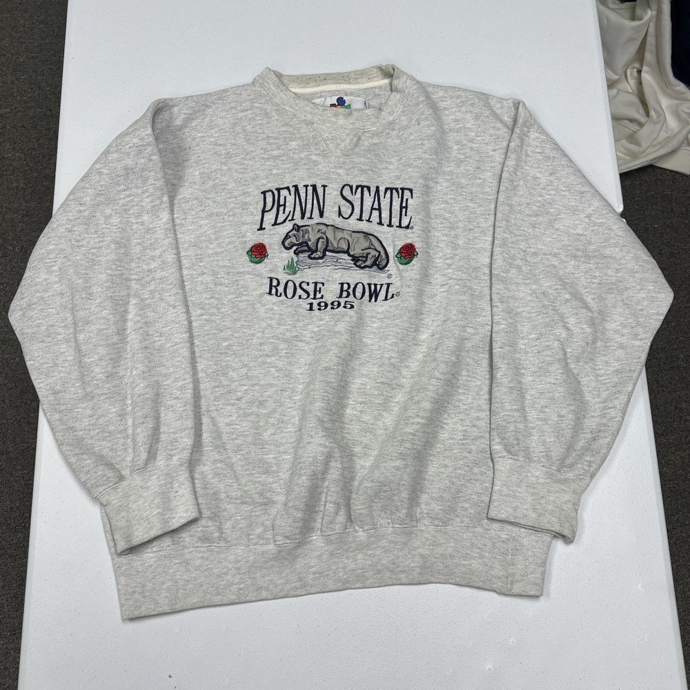 Midwest Embroidery Sweatshirt Unisex XL Gray Penn State 1995 Rose Bowl Vintage